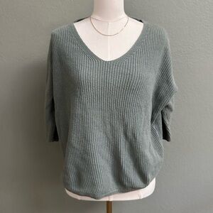 Express Women's Sage V-Neck Sweater